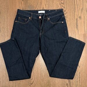 Loft Curvy Skinny Dark Blue Denim Jeans
